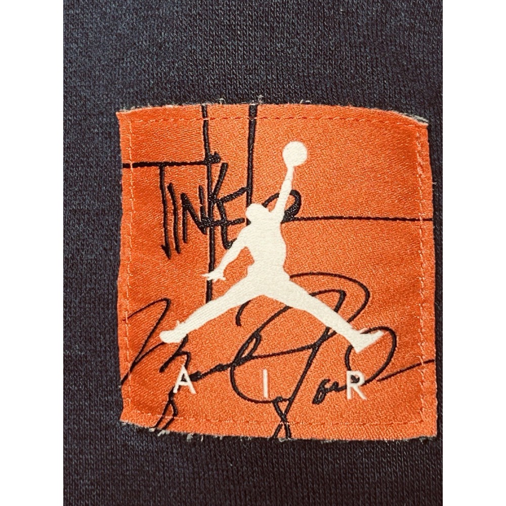 Jordan Legacy Tinker Story Fleece Hoodie Obsidian Navy BQ0298-451 Men's L Mint